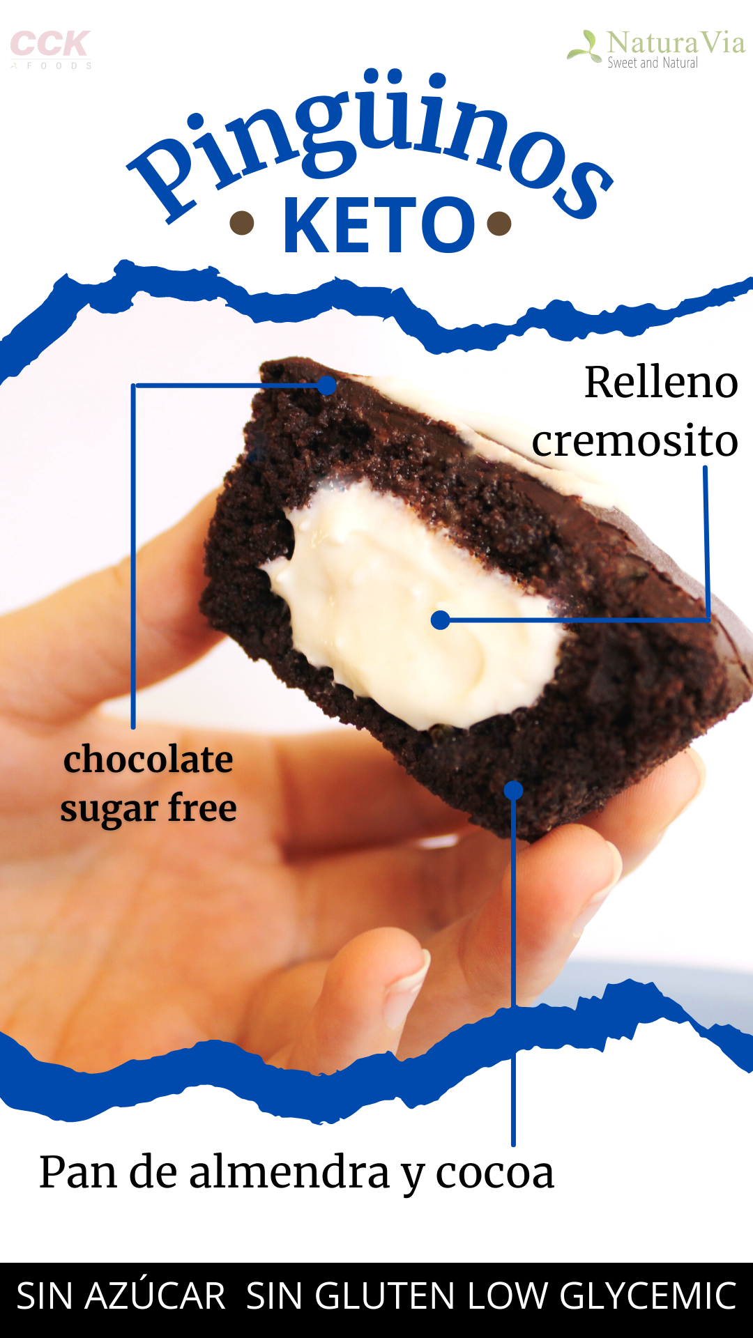PAQUETE 48 Pastelitos tipo "Pingüino" KETO (ver condiciones de envío)